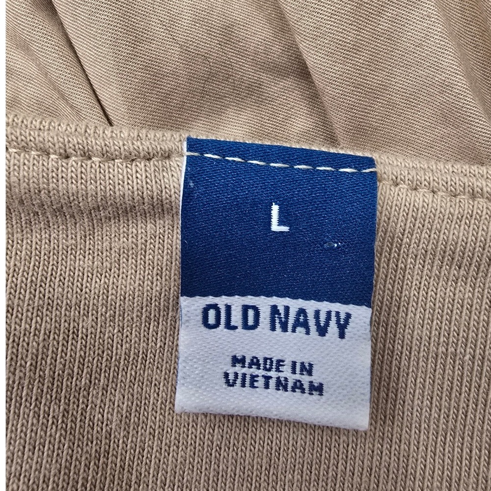 Old Navy Tan Midi Dress L Spaghetti Strap Minimal Coastal Quiet Luxury Capsule - Picture 2 of 8